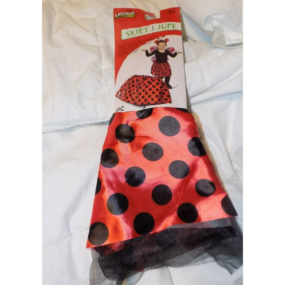 New girls Jupe ladybug skirt 3+ craft costume